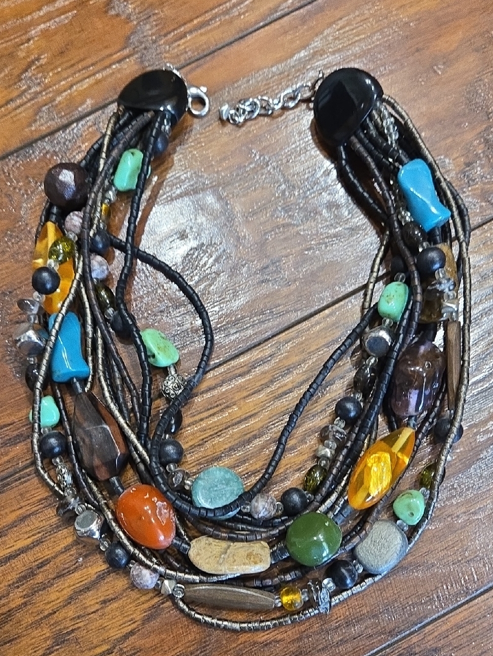 Multicolor Beaded Statement Necklace